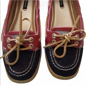 Alex Marie Louie Red White and Blue Moccasins, 6.5